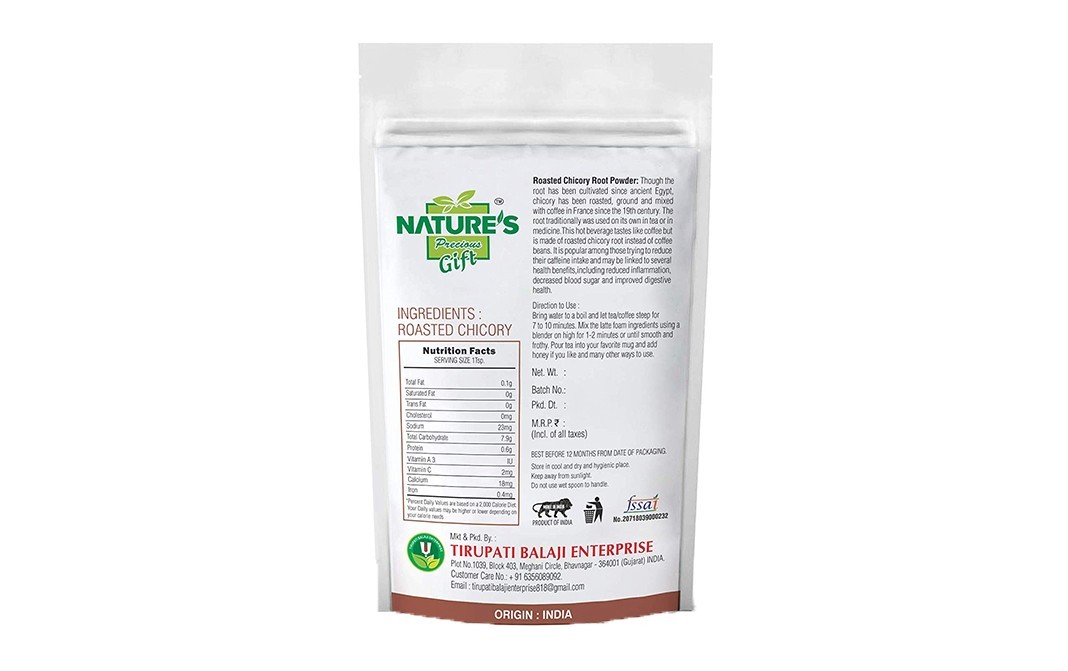 Nature's Gift Roasted Chicory Root Powder    Pack  500 grams